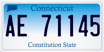 CT license plate AE71145