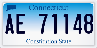 CT license plate AE71148
