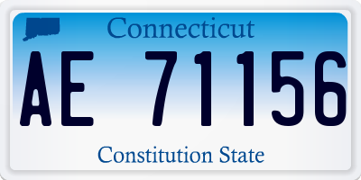 CT license plate AE71156