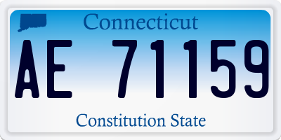 CT license plate AE71159