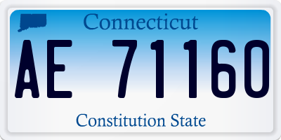 CT license plate AE71160