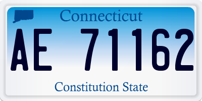 CT license plate AE71162