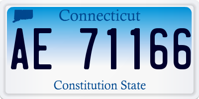CT license plate AE71166