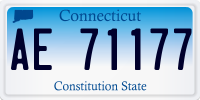 CT license plate AE71177