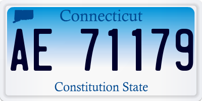 CT license plate AE71179