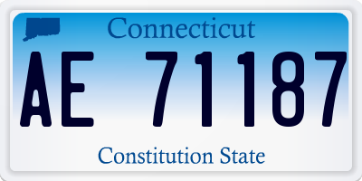 CT license plate AE71187