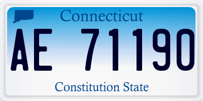 CT license plate AE71190