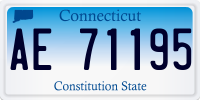 CT license plate AE71195