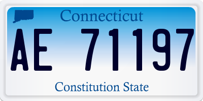 CT license plate AE71197
