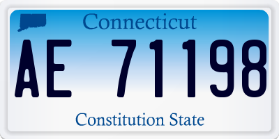 CT license plate AE71198