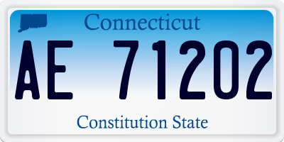 CT license plate AE71202