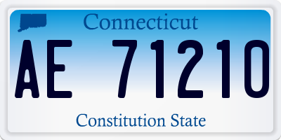 CT license plate AE71210