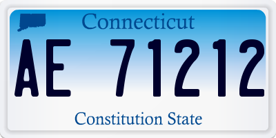 CT license plate AE71212