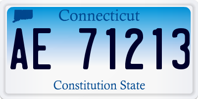 CT license plate AE71213
