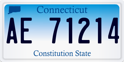 CT license plate AE71214