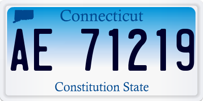 CT license plate AE71219