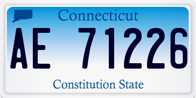 CT license plate AE71226