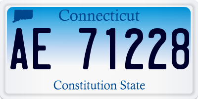 CT license plate AE71228