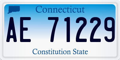 CT license plate AE71229