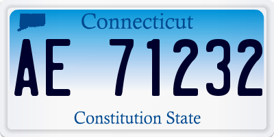 CT license plate AE71232