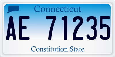 CT license plate AE71235