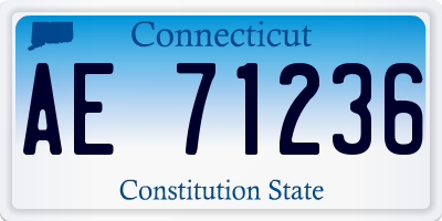 CT license plate AE71236