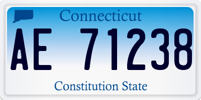 CT license plate AE71238