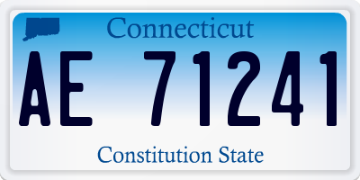 CT license plate AE71241