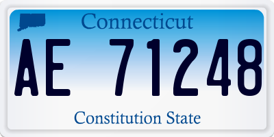 CT license plate AE71248