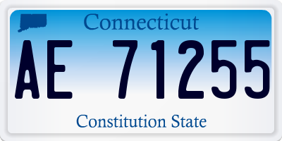 CT license plate AE71255