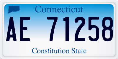 CT license plate AE71258