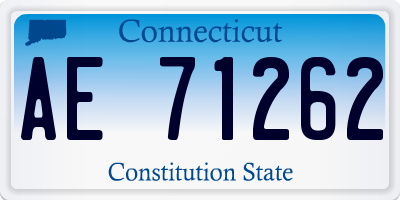 CT license plate AE71262