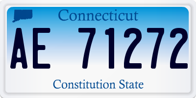 CT license plate AE71272