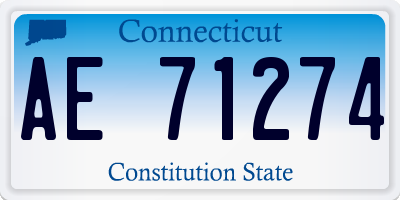CT license plate AE71274