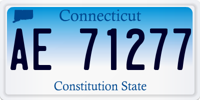 CT license plate AE71277