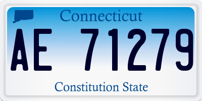 CT license plate AE71279