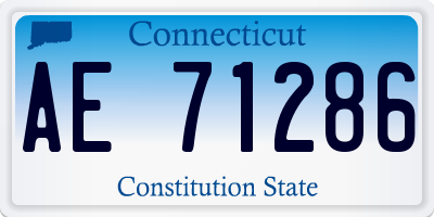 CT license plate AE71286