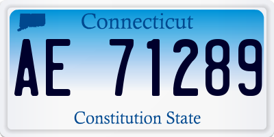 CT license plate AE71289