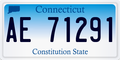 CT license plate AE71291