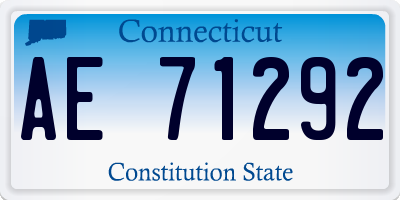 CT license plate AE71292