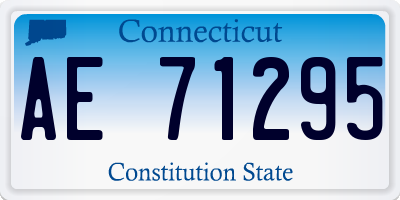 CT license plate AE71295