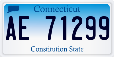 CT license plate AE71299