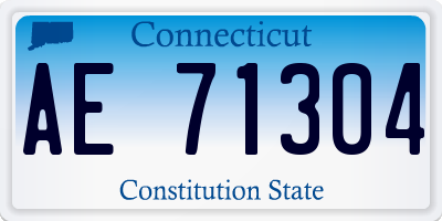 CT license plate AE71304