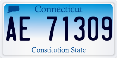 CT license plate AE71309