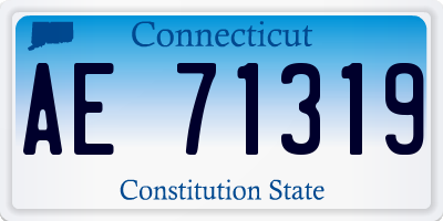 CT license plate AE71319