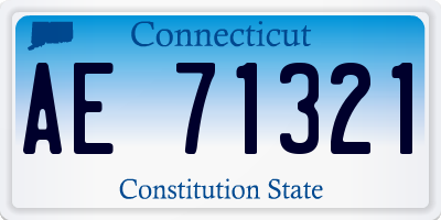 CT license plate AE71321