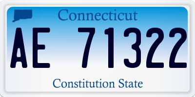 CT license plate AE71322