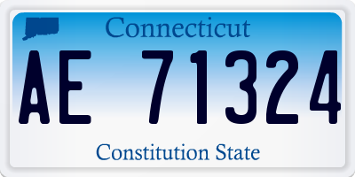 CT license plate AE71324