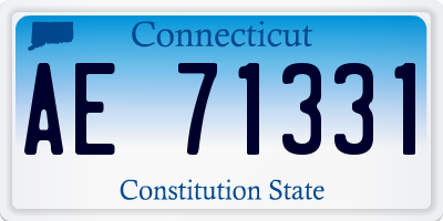 CT license plate AE71331