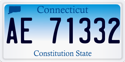 CT license plate AE71332